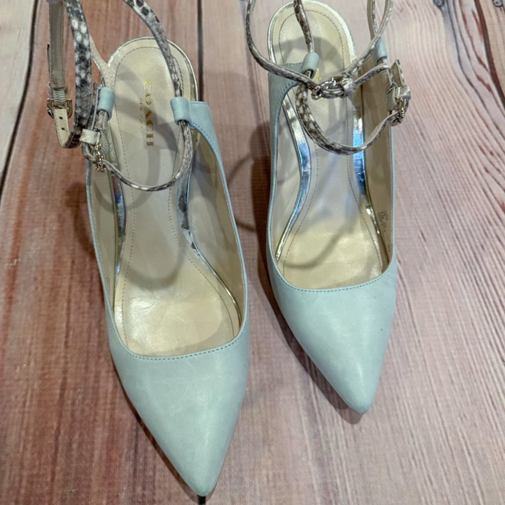 COACH pointy wedge sandals - Picture 2 of 9